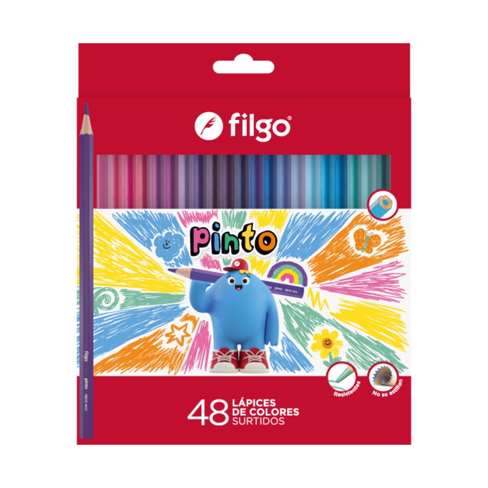 Lápiz de color Pinto x48 Filgo