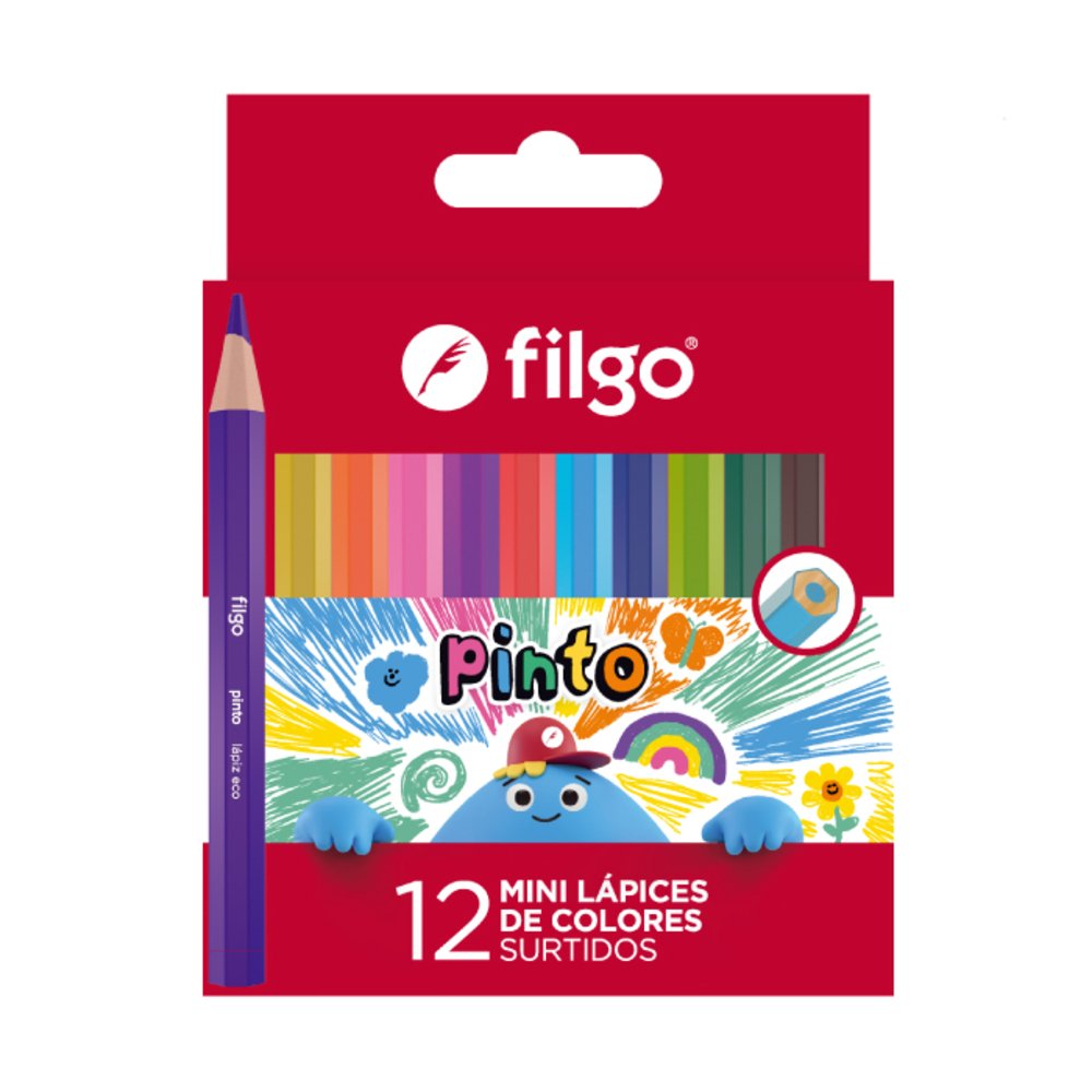 Lápiz de color mini Pinto x12 Filgo