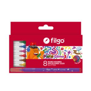 Marcador escolar Pinto Glitter x8 Filgo