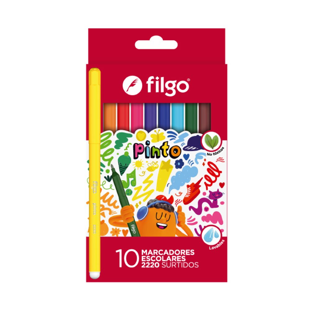 Marcador escolar Pinto x10 Filgo 2220