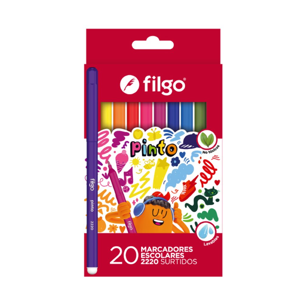 Marcador escolar Pinto x20 Filgo 2220