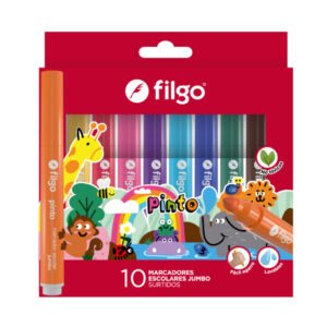 Marcador x10 maxi punta cónica Pinto Jumbo Filgo