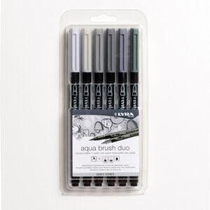 Aqua Brush Duo x6 Grises Lyra