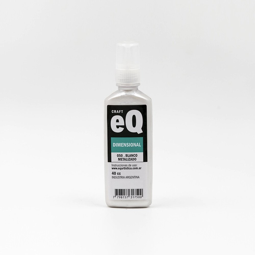 Pintura Dimensional EQ 40cc 050 Blanco Metalizado