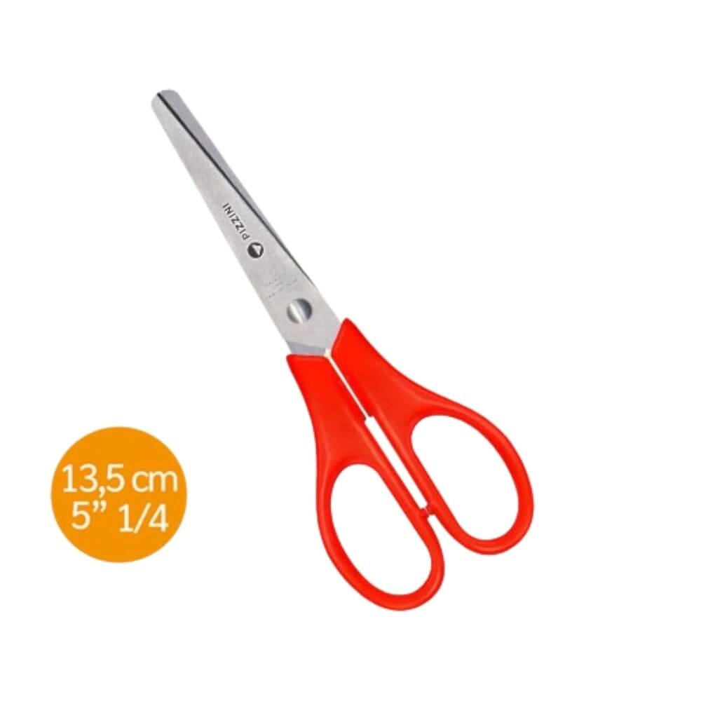 Tijera Escolar Pizzini 13cm Punta Redonda PS52C