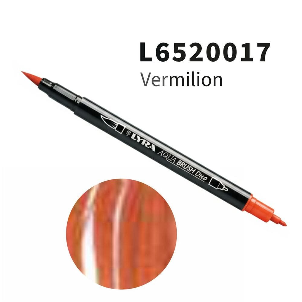 Lyra Aqua Brush Duo 017 - Bermellon x unidad Lyra