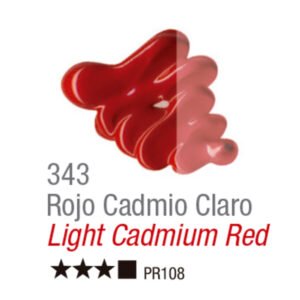Oleo Acrilex x20ml 343 Rojo de Cadmio Claro