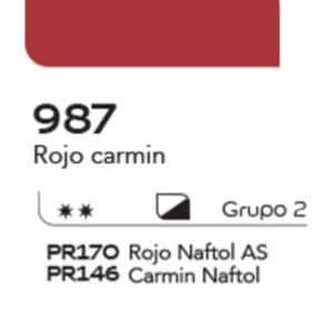 Acuarela Alba 10ml G3 987 Rojo Carmin