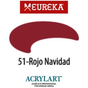 Acrilico Eureka x650ml 51 Rojo Navidad