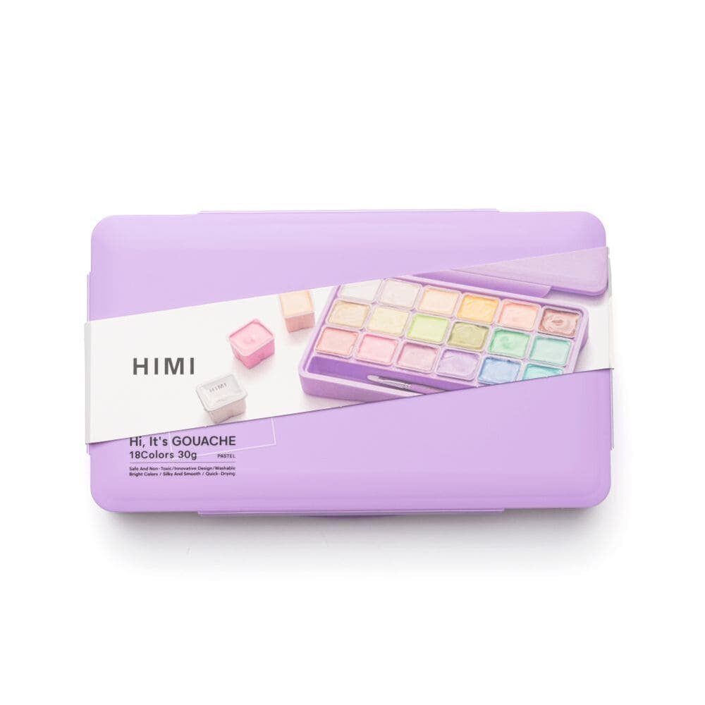 Set Gouache HIMI x18 colores de 30gr Pastel