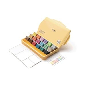 Set Gouache HIMI x18 colores de 30gr Metalizado