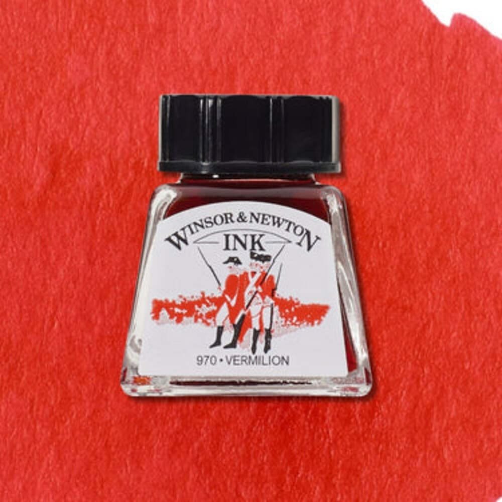 Tinta de dibujo Winsor x14ml Bermellon