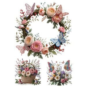 LAMINA TERMOT(203) A5 BORDADO ROSCA FLORAL