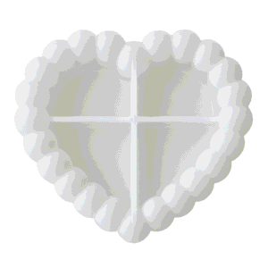 MOLDE R(H83-023P5)BANDEJA CORAZON BURBUJA 11*17CM